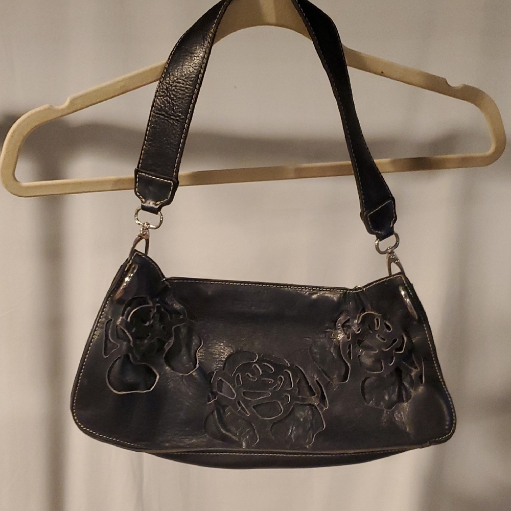 Elegant Black Floral Women's Bag
